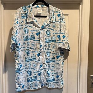 Charlotte FC Button-Up Shirt, Hawaiian style, XL